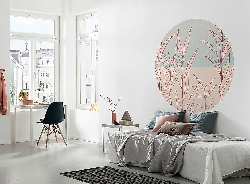 Komar Fototapete »Vlies selbstklebend - Gräser - Größe 125 x 125 cm«, bedru günstig online kaufen