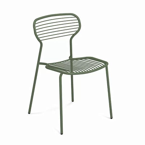 Stapelbarer Stuhl Apero metall grün / Stahl - Emu - Grün günstig online kaufen