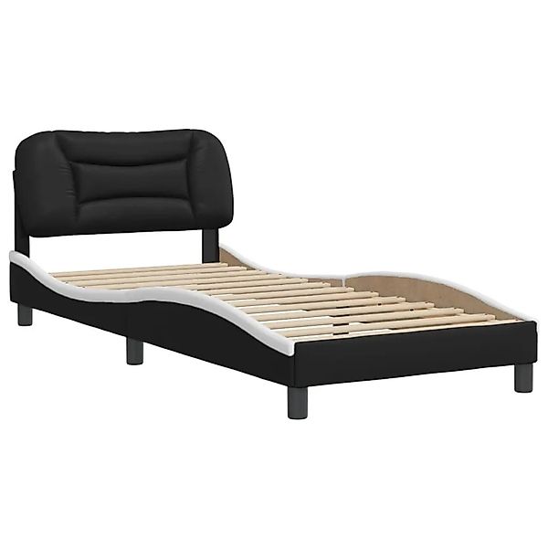 vidaXL Bettgestell Ohne Matratze Schwarz und Weiß 80x200 cm Kunstleder 3207 günstig online kaufen