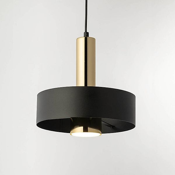 Hängeleuchte Rif Lux, schwarz/gold, Ø 25 cm, Stahl günstig online kaufen