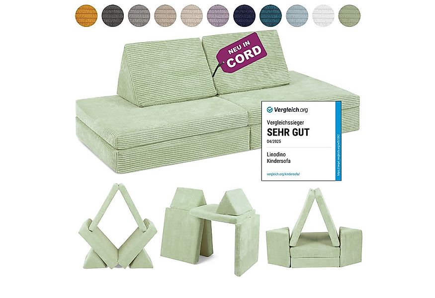 Linodino Kindersofa Spielsofa I aus Schaumstoff Bausteine I Spielcouch für günstig online kaufen