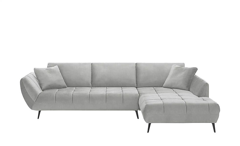 bobb Ecksofa mit Sitztiefenverstellung Carly ¦ silber ¦ Maße (cm): B: 313 H günstig online kaufen