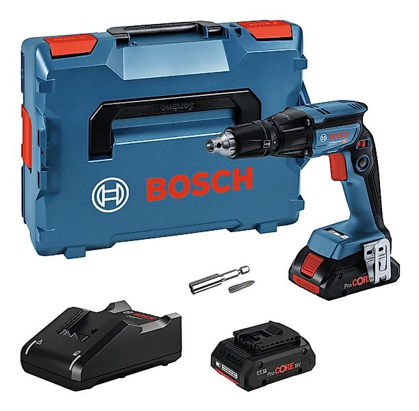 BOSCH Akku-Trockenbauschrauber GTB 18V-45, 4500 U/min, Mit 2x Akku ProCORE günstig online kaufen