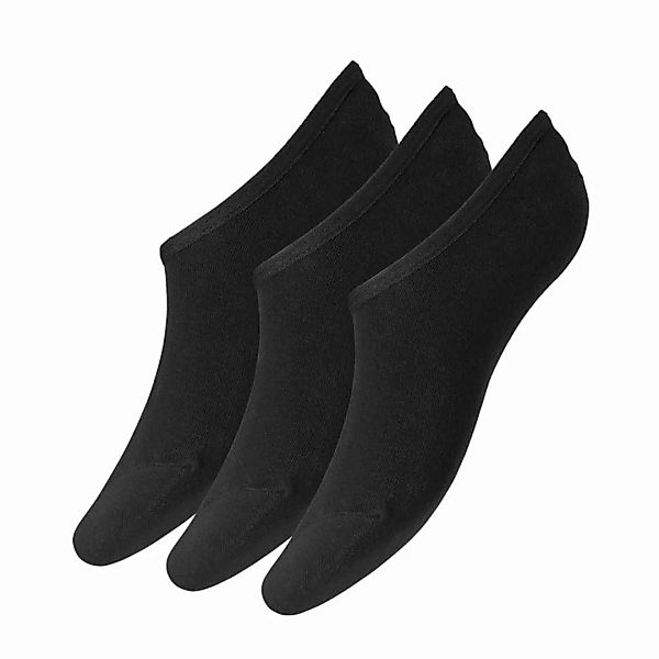 s.Oliver Unisex Füßlinge 3 Paar - Footies, Socken, unifarben Schwarz 39-42 günstig online kaufen