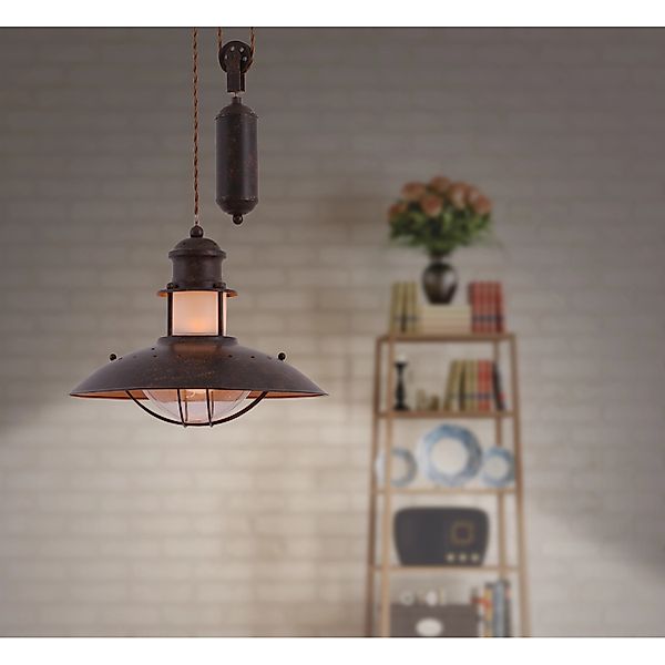 Näve Pendelleuchte Cottage Braun günstig online kaufen