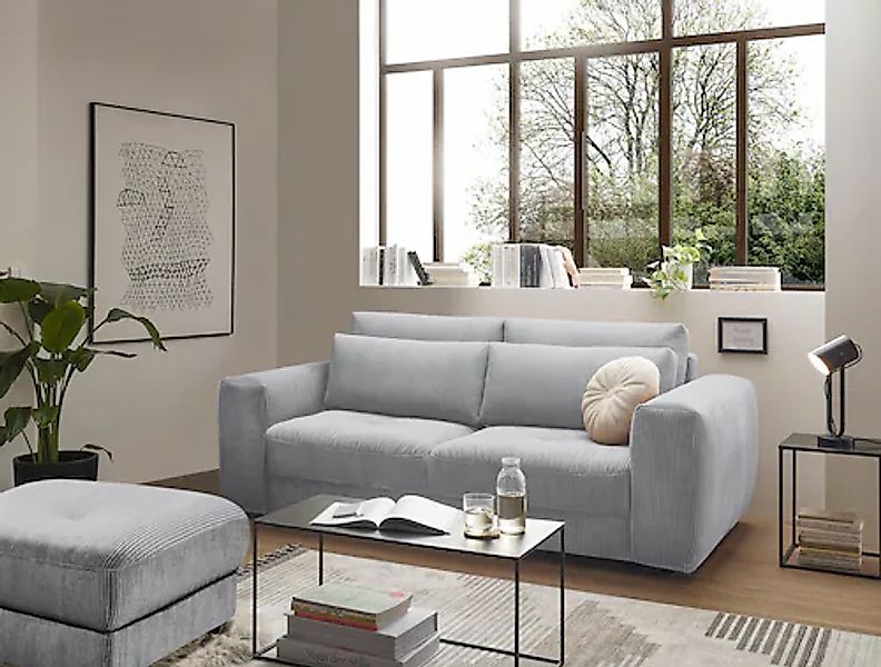 ED EXCITING DESIGN 2-Sitzer »Barura«, Big-Sofa mit 2 Nierenkissen günstig online kaufen