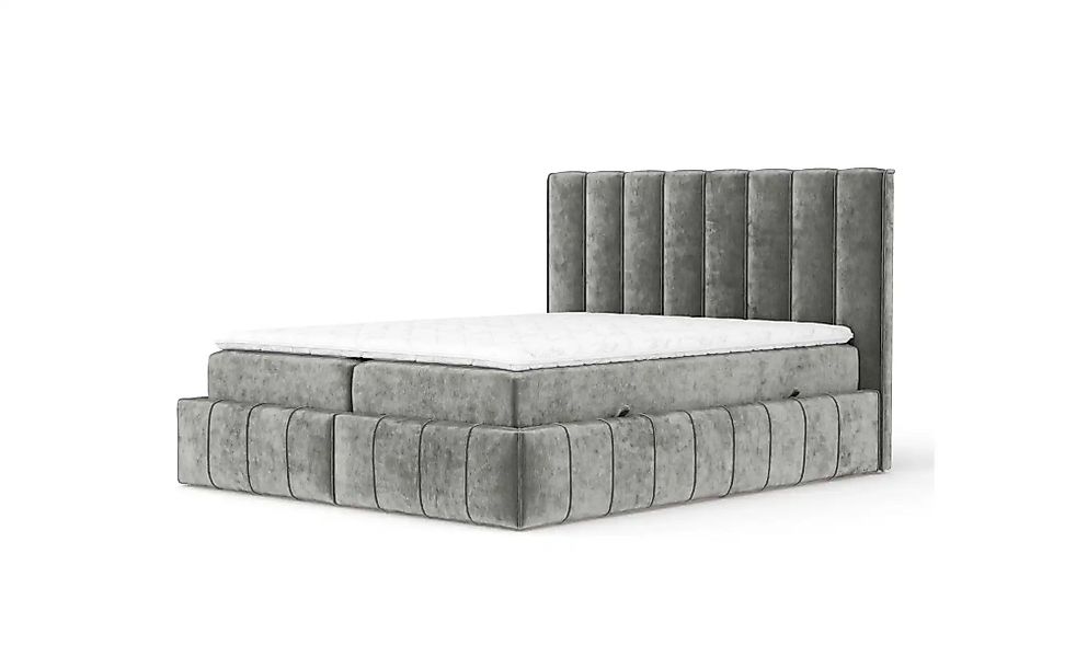 Boxspringbett mit Stauraum   ¦ grau ¦ Maße (cm): B: 225 H: 124 Betten > Kom günstig online kaufen