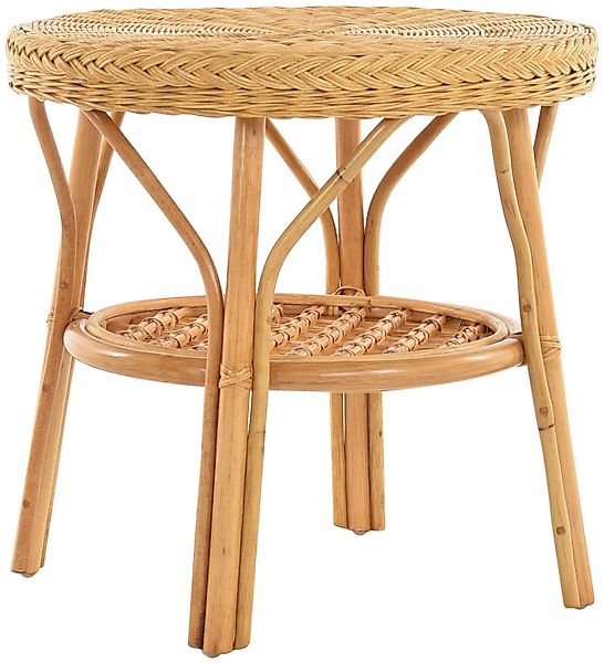 Krines Home Wohnzimmertisch Rattan Beistelltisch Rund günstig online kaufen