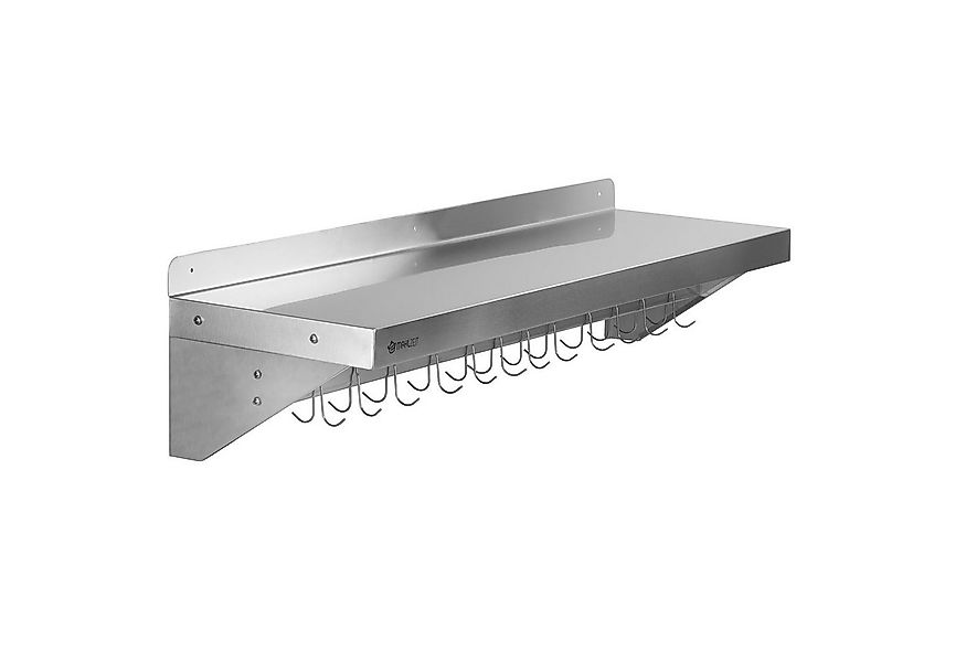 Mahlzeit Wandregal Edelstahl Wandregal, 120 x 30 cm, Klappbares Hängeregal günstig online kaufen