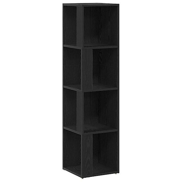 vidaXL Fächerschrank Bücherregal Schwarz Eiche 33x33x132 cm Holzwerkstoff ( günstig online kaufen