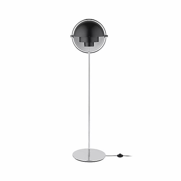 GUBI Stehlampe Multi-Lite Höhe 148 cm chrom/anthrazitschwarz günstig online kaufen