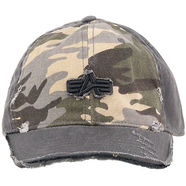 Alpha Industries  Schirmmütze Distressed Logo Camo Cap - wdl camo 65 günstig online kaufen