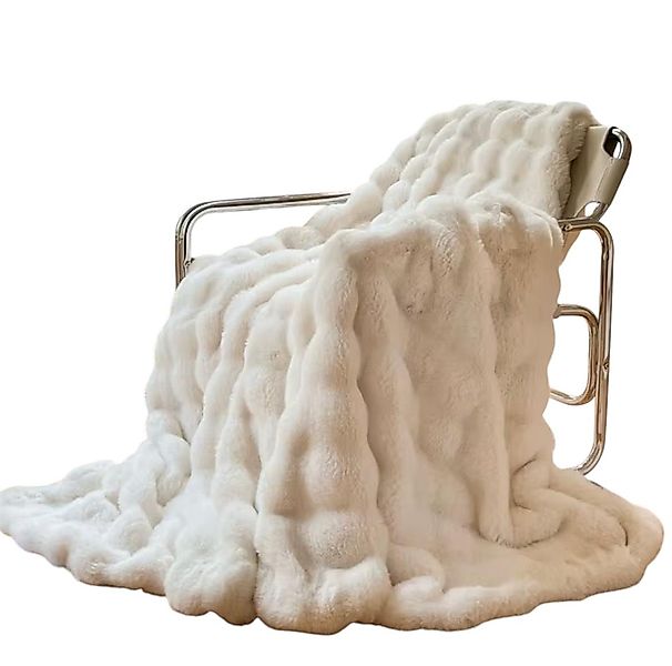 Wohndecke Kunstkaninchenfleece Plüschdecke 160x200 cm *kein fusseln kein Ha günstig online kaufen