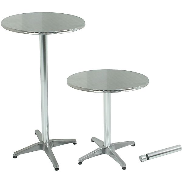 Garden Pleasure Gartentisch Rund Silber Ø 60 cm günstig online kaufen