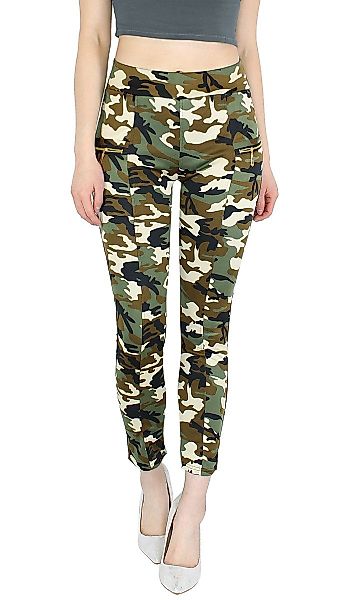 dy_mode Röhrenhose Damen Röhrenhose Treggings Camouflage günstig online kaufen