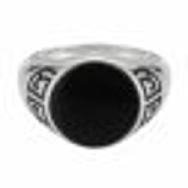 Ring 925 Silber rhodiniert Onyx Asien Motiv günstig online kaufen