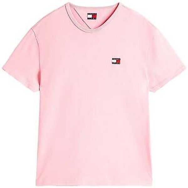 Tommy Jeans  T-Shirts & Poloshirts Reg Logo Badge T-Shirt Pink günstig online kaufen