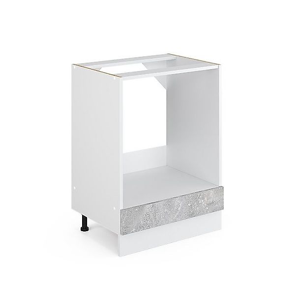 Vicco Herdumbauschrank R-Line Herdschrank Beton/Weiß 60 cm AP Anthrazit günstig online kaufen
