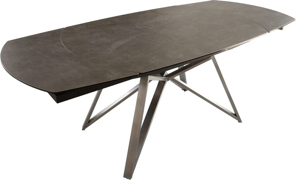 DELIFE Esstisch Carlow, Braun Keramik 130/200x95x76cm günstig online kaufen