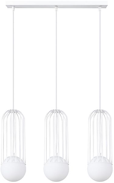 SOLLUX lighting Pendelleuchte »Pendelleuchte BRINA 3L Weiß«, 3 flammig, Leu günstig online kaufen