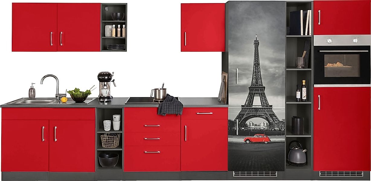 HELD MÖBEL Küchenzeile "Paris", ohne E-Geräte, Breite 390 cm günstig online kaufen