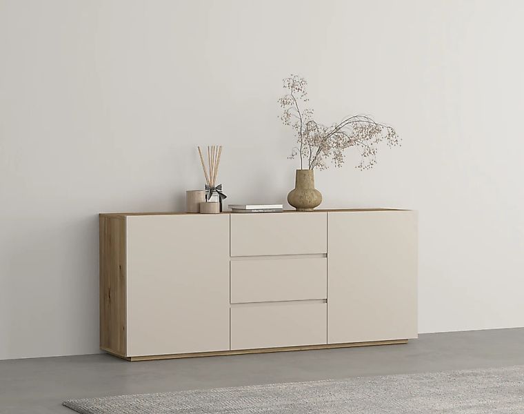 INOSIGN Sideboard "Criss, Breite 150 cm, moderne grifflose Kommode 2Türen/3 günstig online kaufen