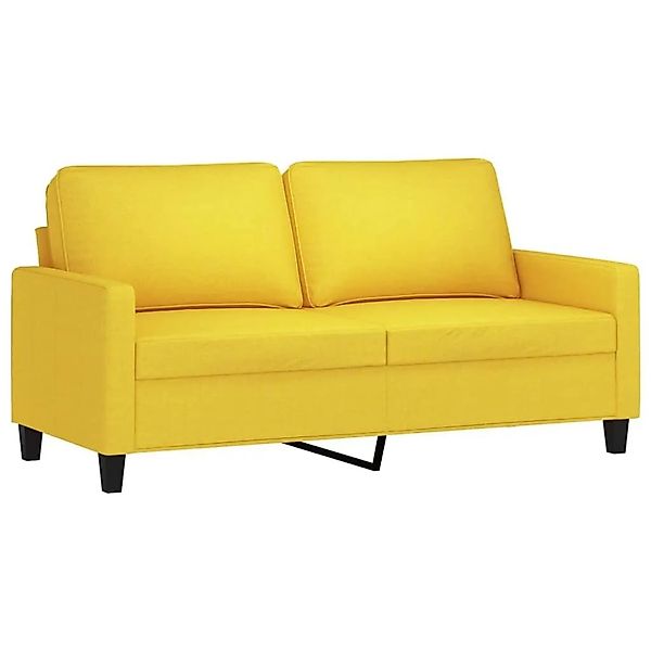 vidaXL 2-Sitzer-Sofa Hellgelb 140 cm Stoff 359168 günstig online kaufen