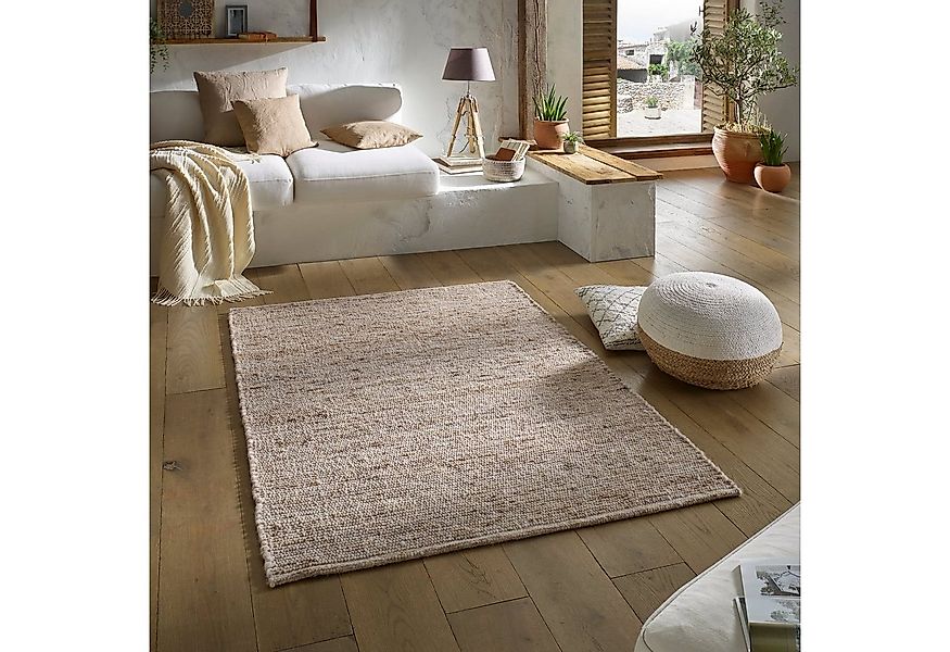 TaCa Home Wollteppich Wollteppich frei von Mottenschutzmitteln, rechteckig, günstig online kaufen