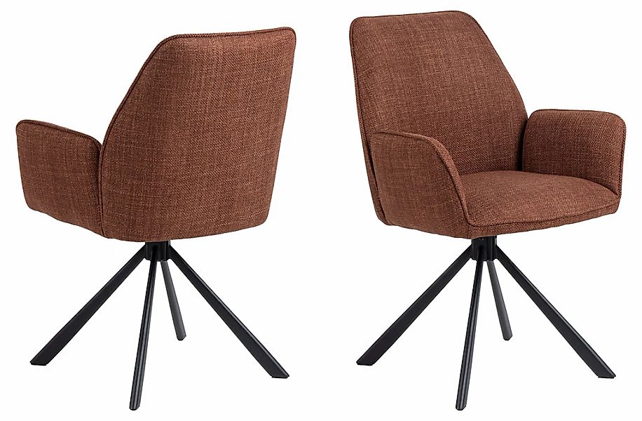 ACTONA GROUP Esszimmerstuhl "Glenda, gepolsterter komfortabel Stuhl mit Arm günstig online kaufen