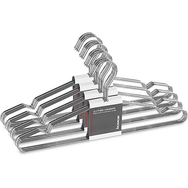 Bomoe Norvid Kleiderbügel Metall Silber 20tlg günstig online kaufen
