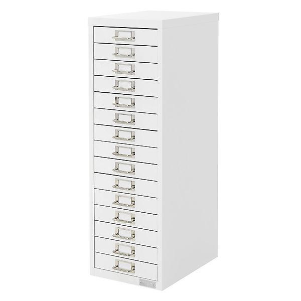 ML-Design Aktenschrank mit 15 Schubladen 28x38x87 cm Weiß aus Metall günstig online kaufen