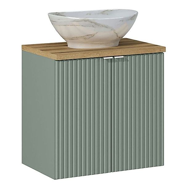 Lomadox Waschtisch NEWPORT-56-GREEN, mit Keramik-Aufsatzbecken, 60cm, günstig online kaufen
