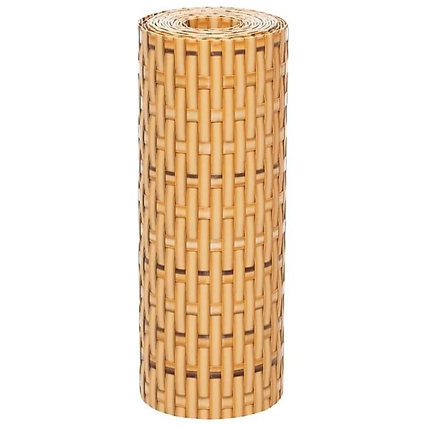vidaXL Balkon-Sichtschutze 10 Stk Hellbraun 255x19 cm Poly Rattan 156317 günstig online kaufen