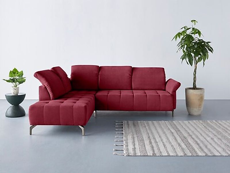 Home affaire Ecksofa »Fresh L-Form« Federkern, wahlweise Kopfteilverstellun günstig online kaufen