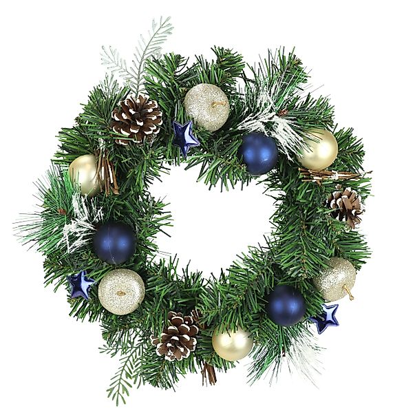 Kunstkranz Dekorierter Weihnachtskranz Kugel/Stern/Apfel/Zapfen Zapfen, I.G günstig online kaufen