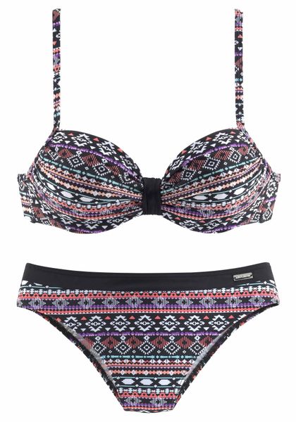 LASCANA Bügel-Bikini mit unifarbener Schlaufe zwischen günstig online kaufen