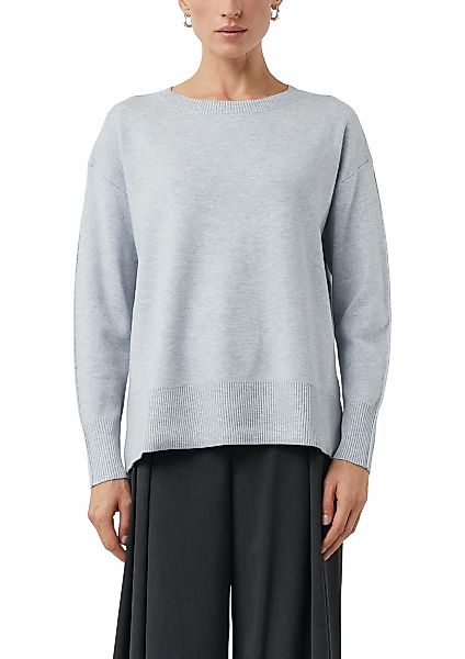 Comma Strickpullover mit Rippbündchen günstig online kaufen