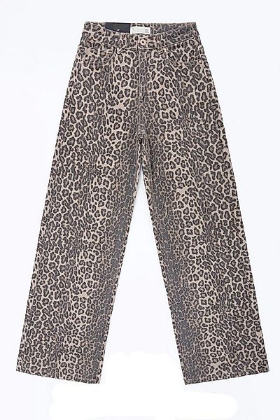 HELLO MISS Weite Jeans Leopard Jeans Hose, Wide Leg Hose, Leopardenprint Hi günstig online kaufen