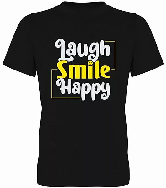 G-graphics T-Shirt Laugh Smile Happy Herren T-Shirt, mit trendigem Frontpri günstig online kaufen