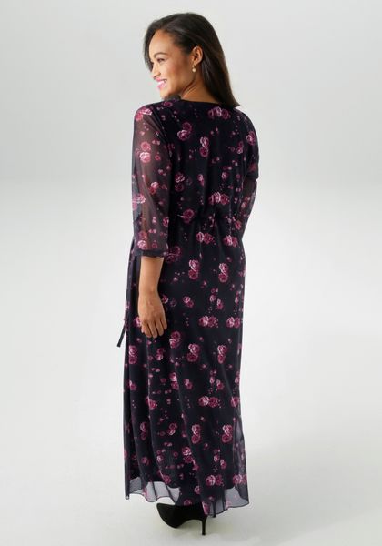 Aniston PLUS Midikleid In Mesh Qualität günstig online kaufen