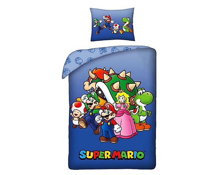 Super Mario Kinderbettwäsche Super Mario Bettwäsche-Set 140x200cm 60x70 cm, günstig online kaufen