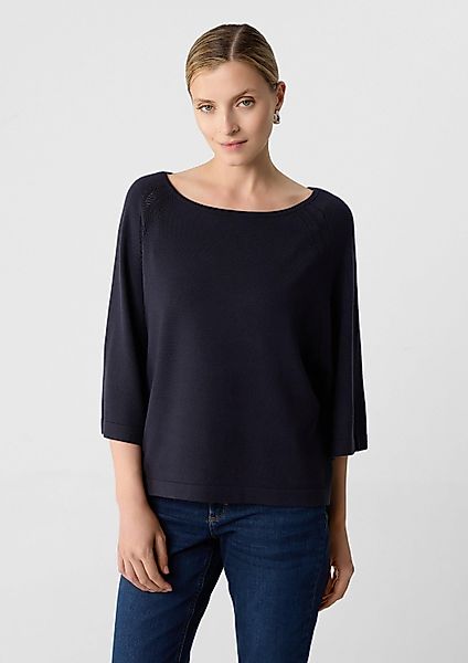 comma 3/4 Arm-Pullover Strickpullover Oversized Pullover günstig online kaufen