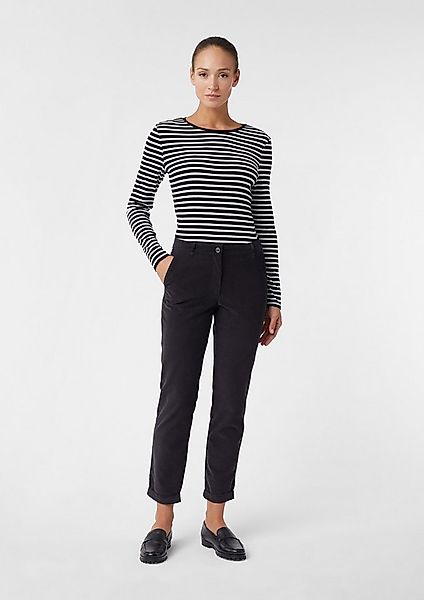 comma Chinos Hose Leichte Cord-Chino mit Umschlag am Saum günstig online kaufen