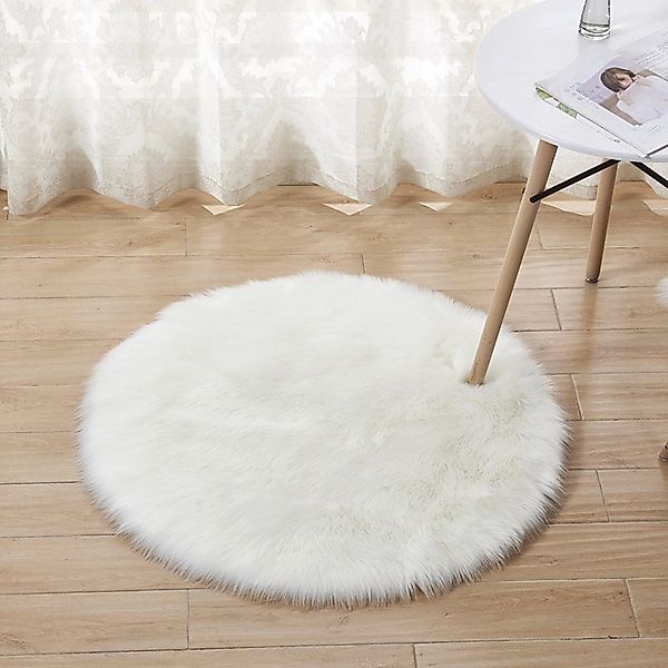 Rosnek Teppich Rund, 6cm langes Fell, günstig online kaufen