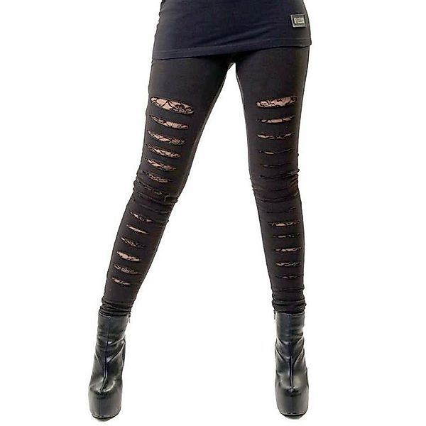 Vixxsin Leggings Slasher Gothic Lace Panel Nu Goth Distressed Mesh Netz günstig online kaufen