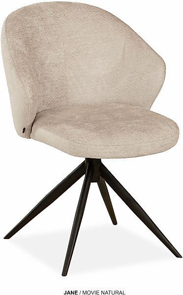 OMG Design Esszimmerstuhl "Jane" (Set) 2 Stk. Stoff Drehstuhl mit auto-retu günstig online kaufen
