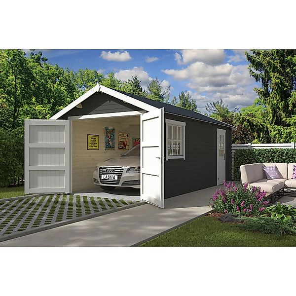 Lasita Garage Dillon 300 cm x 540 cm Grau-Grün günstig online kaufen