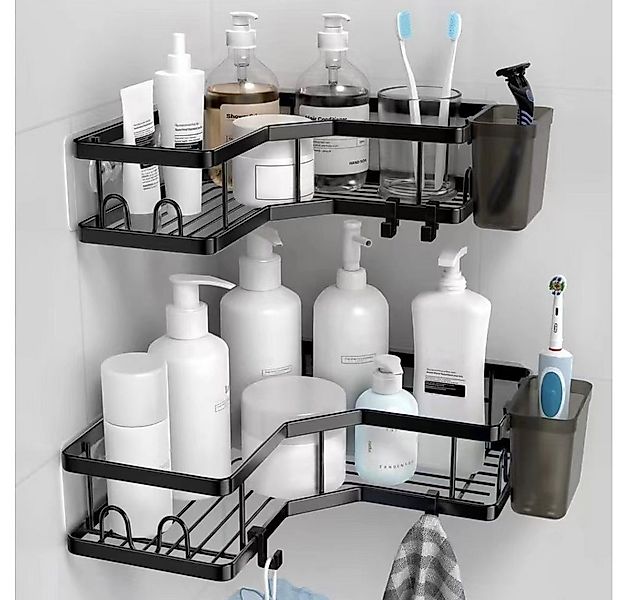 STILVORA Duschablage Badregal Küchenregal Hängeregal Eckregal für Bad/Küche günstig online kaufen