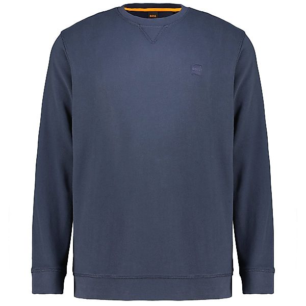 BOSS Sweatshirt aus Biobaumwolle Farbe dunkelblau Größe: 4XL günstig online kaufen