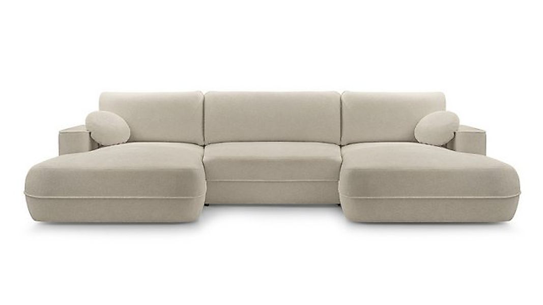 Beautysofa Ecksofa mit Schlaffunktion FIERO U, mit Schlaffunktion, Delphin- günstig online kaufen